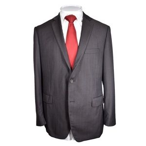 Perry Ellis Portfolio Brown w/Stripes Suit Jacket